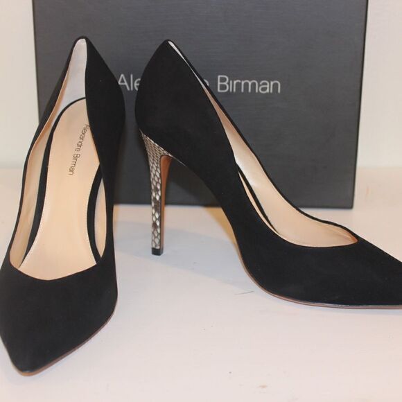 NEW Alexandre Birman Fechado Salto Alto Black/Natural Heels Women’s Size 7 - Picture 7 of 11